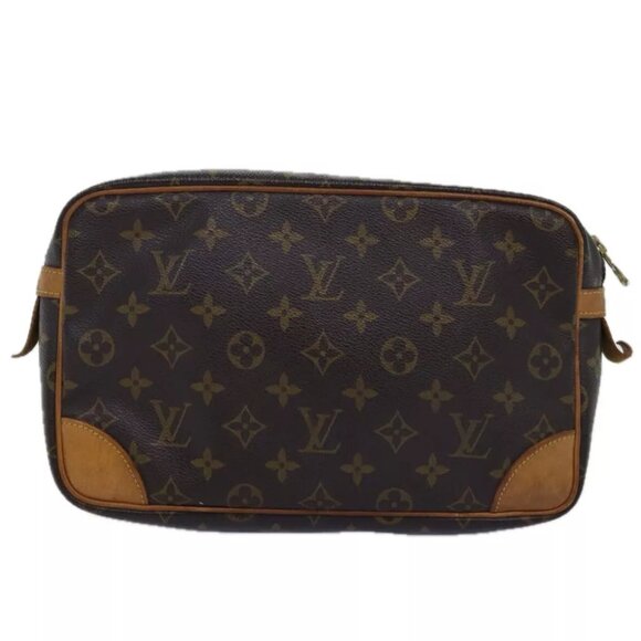 LOUIS VUITTON Monogram Compiegne 28 Clutch Bag M51845 LV Auth 74302 - Picture 3 of 12